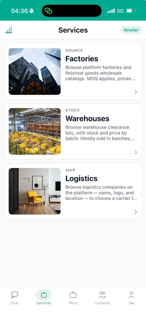 1 · Services — touchez Warehouses