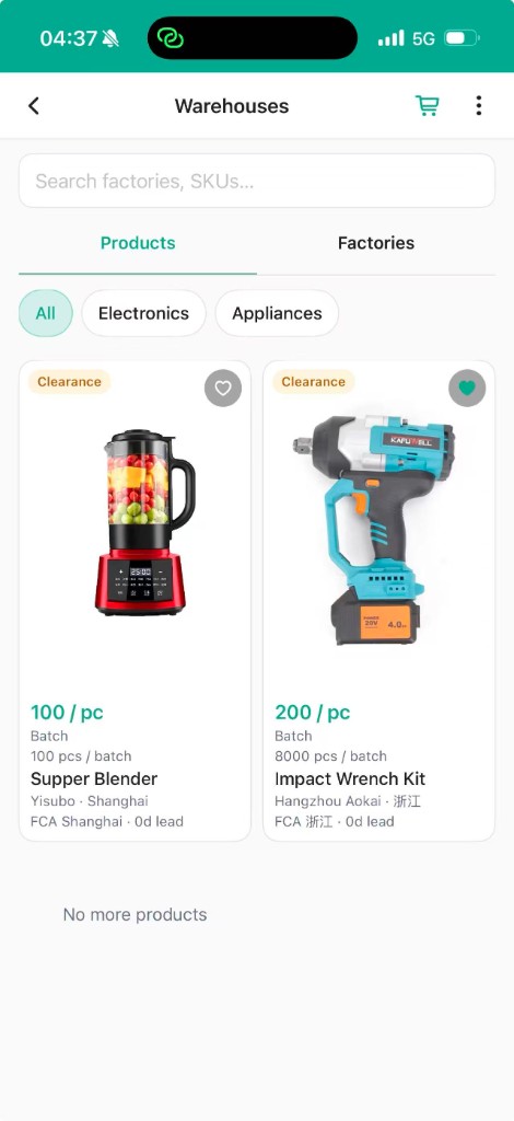 2 · Warehouses — lots Clearance